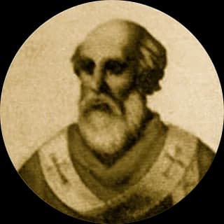 Portrait medallion of Pope Adeodatus II, after the basilica frieze