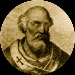Portrait medallion of Pope Benedict I, after the basilica frieze
