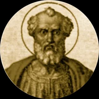 Portrait medallion of Pope Dionysius, after the basilica frieze