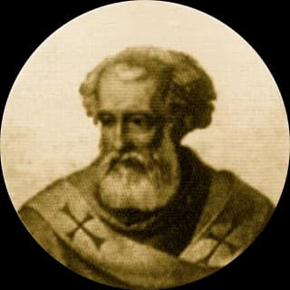 Portrait medallion of Pope Gelasius II, after the basilica frieze
