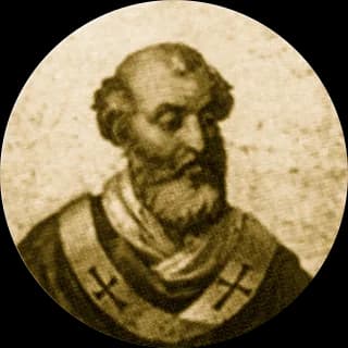 Portrait medallion of Pope John IV, after the basilica frieze