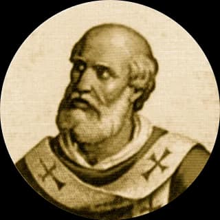 Portrait medallion of Pope John VI, after the basilica frieze