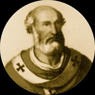 Portrait medallion of Pope Lando, after the basilica frieze