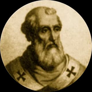 Portrait medallion of Pope Marinus I, after the basilica frieze