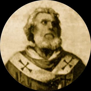Portrait medallion of Pope Pelagius I, after the basilica frieze