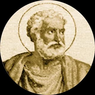 Portrait medallion of Pope Peter, after the basilica frieze