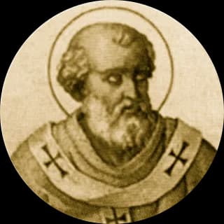 Portrait medallion of Pope Sergius I, after the basilica frieze
