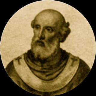 Portrait medallion of Pope Severinus, after the basilica frieze