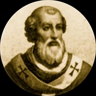 Portrait medallion of Pope Stephen V, after the basilica frieze