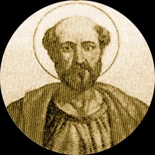 Portrait medallion of Pope Telesphorus, after the basilica frieze