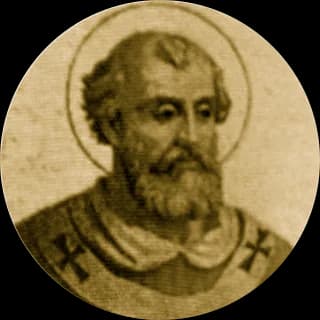 Portrait medallion of Pope Vitalian, after the basilica frieze